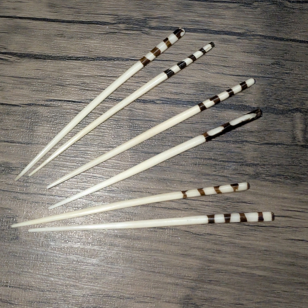 Faux Porcupine Quill Lot Of 6 Vintage Quill's, Crafts, Hair Pick, Unknown